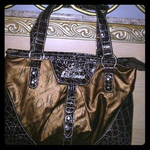 Apple Bottoms Brown and Bronze Purse